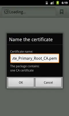 Android Certificate Installer android App screenshot 0