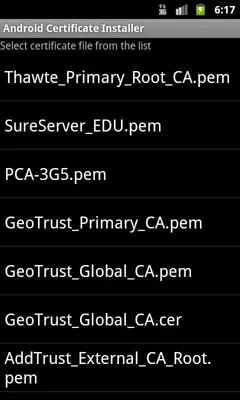 Android Certificate Installer android App screenshot 3